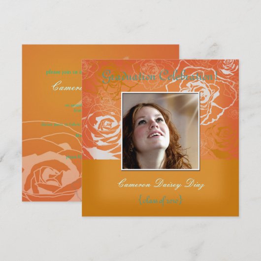 Aangepaste graduatie-uitnodigingen kaart (Voorkant / Achterkant)