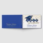 Aangepaste Graduation Party Blue & Gold Gastenboek (Volledig)