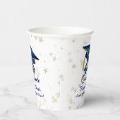Aangepaste Graduation Party Blue Gold Paper Cup Papieren Bekers (Rechts)