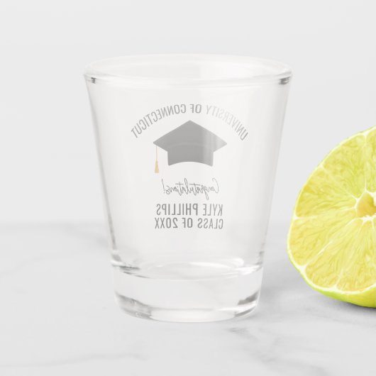 Aangepaste Graduation Party Class van 2025 College Shot Glas (Achterkant)