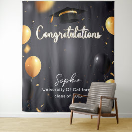 Aangepaste Graduation Party Decor 2025, Party Acht Wandkleed