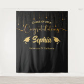 Aangepaste Graduation Party Decor 202x, Party Acht Wandkleed (Voorkant)