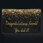 Aangepaste GraduPartij Foto Booth Black & Gold Spandoek<br><div class="desc">Gepersonaliseerde fotocabine van het afstuderen feest,  afstudeerfeest Foto Prop Photobooth,  College University 2026 Masters PhD,  middelbare school kleuterschool UNI Bachelors,  Nursing Celebration of afstudeerder Degree,  aangepaste banner voor fotocabine,  jubileumbanner zwart en goud,  Sparkle banner voor verjaardagsfeest,  Twinkle Glitter banner voor afstuderen,  feestfotocabine banner Sparkly 2025</div>