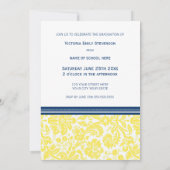 Aangepaste GraduPartij Uitnodiging Geel Blauw (Achterkant)