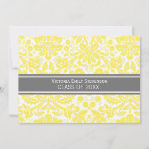 Aangepaste GraduPartij Uitnodiging Lemon Grey