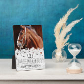 Aangepaste graf foto van een paard fotoplaat (Zijkant)