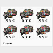 Aangepaste graffiti eerst vierkante sticker (Vel)