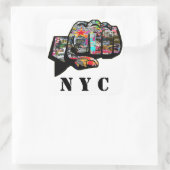 Aangepaste graffiti eerst vierkante sticker (Tas)