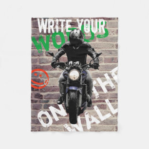 Aangepaste graffiti voor motorfietstaart Blanket w Fleece Deken