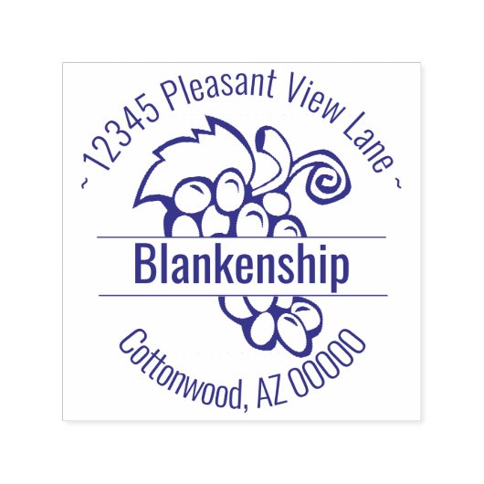 Aangepaste grafieken Circulaire adresnaam Zelfinktende Stempel (Design)