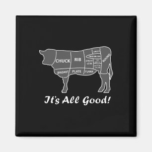Aangepaste Grafische BBQ Rundvlees Brisket Steak R Magneet