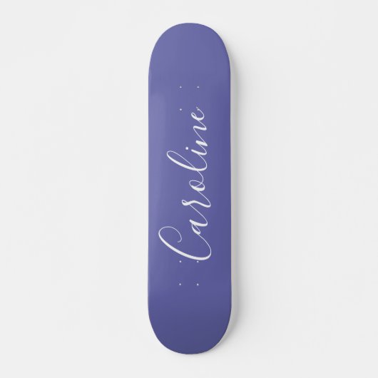 Aangepaste grafische Calligrafie Naam Paars Persoonlijk Skateboard (Voorkant)