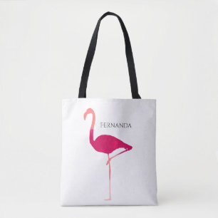 Aangepaste grafische Flamingo Bag Tote Bag