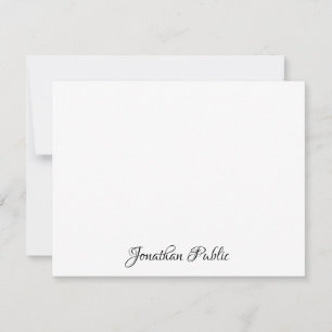 Aangepaste grafische handscripttekst Eenvoudig aan Notitiekaartje