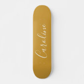 Aangepaste grafische kalligrafie Naam Mustard Yell Persoonlijk Skateboard (Voorkant)