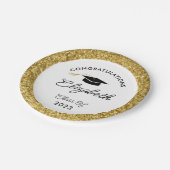 Aangepaste grafische partij voor zwart en goudglit papieren bordje (Gekanteld)