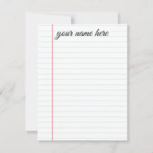 Aangepaste grafische schrijfkaarten notitiekaartje (Voorkant)