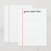 Aangepaste grafische schrijfkaarten notitiekaartje (Voorkant / Achterkant)