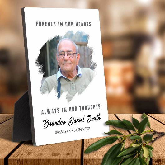 Aangepaste graftekentafel met foto, herdenkingsdec fotoplaat