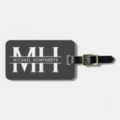 Aangepaste gramgrijze bagage bagagelabel (Voorkant horizontaal)