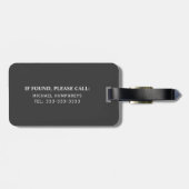 Aangepaste gramgrijze bagage bagagelabel (Achterkant horizontaal)