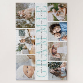 Aangepaste grammie 7 Foto Grandchildren Collage Legpuzzel