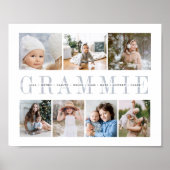 Aangepaste grammie 7 Foto Grandchildren Collage Poster (Voorkant)