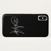 Aangepaste grammonogram Initiaal Eenvoudig grijs z Case-Mate iPhone Case (Achterkant (horizontaal))