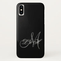 Aangepaste grammonogram Initiaal Eenvoudig grijs z