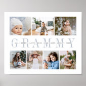 Aangepaste Grammy 7 Foto Grandchildren Collage pri Poster (Voorkant)