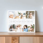 Aangepaste Grammy 7 Foto Kleinkinderen Collage Canvas Afdruk