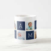 Aangepaste Grampa Grandfather Photo Collage Koffiemok (Center)