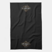 Aangepaste Grampa's Pub Year ingesteld Theedoek (Verticaal)