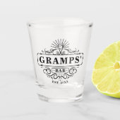 Aangepaste Gramps-balie Jaar ingesteld Shot Glas (Voorkant)