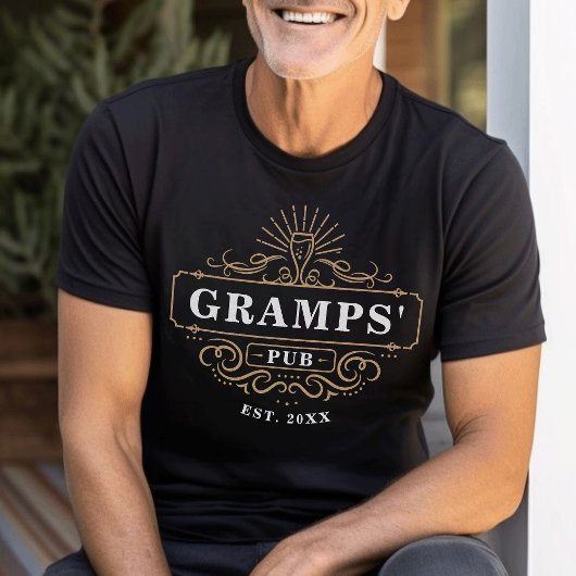 Aangepaste gramps'Pub Home Bar-jaar ingesteld T-shirt