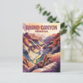 Aangepaste Grand Canyon South Rim Kleurrijke Water Briefkaart (Staand voorkant)