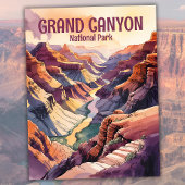 Aangepaste Grand Canyon South Rim Kleurrijke Water Briefkaart