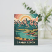 Aangepaste Grand Teton National Park Wildlife Trav Briefkaart (Staand voorkant)