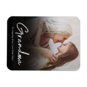Aangepaste Grandma Photo Simple Moderne Custom Magneet (Horizontaal)
