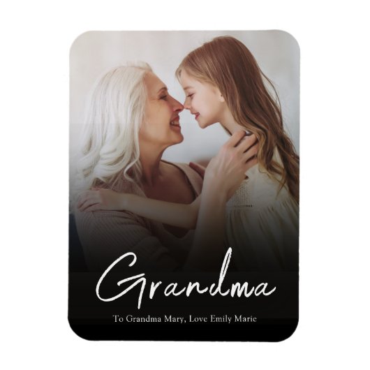 Aangepaste Grandma Photo Simple Moderne Custom Magneet (Verticaal)