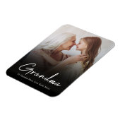 Aangepaste Grandma Photo Simple Moderne Custom Magneet (Linkerzijde)