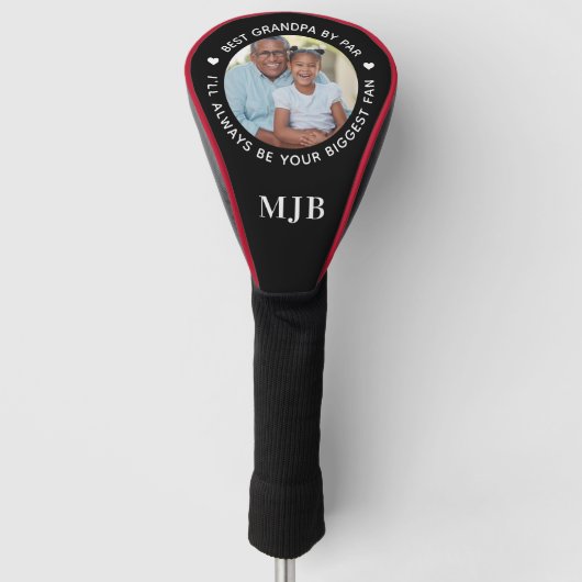 Aangepaste GRANDPA Gepersonaliseerde Foto & Monogr Golfheadcover (Voorkant)