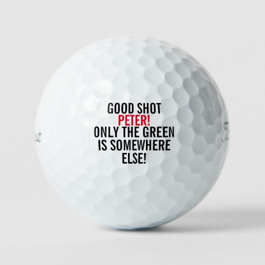 Aangepaste grappig golfballen (Voorkant)