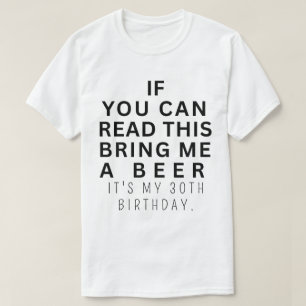 Aangepaste Grappige 30e Verjaardag Wordt 30 Drinke T-shirt