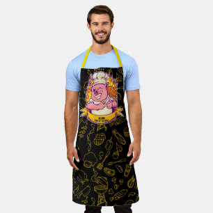 Aangepaste Grappige Barbecue Chef Varken Grillend  Schort