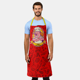 Aangepaste Grappige Barbecue Chef Varken Grilleren Schort