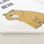 Aangepaste grappige beer Schattigee cartoon voor k Sherpa Deken (3/4)