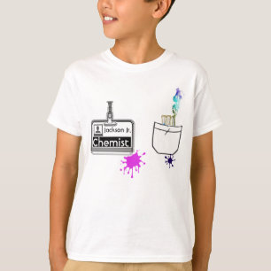 Aangepaste Grappige Beroep Chemist Naam Tag T-shirt