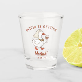 Aangepaste Grappige Bruid Eend Bachelorette Party Shot Glas