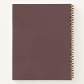 Aangepaste Grappige Bruine Goud Minimalistische Sc Notitieboek (Achterkant)